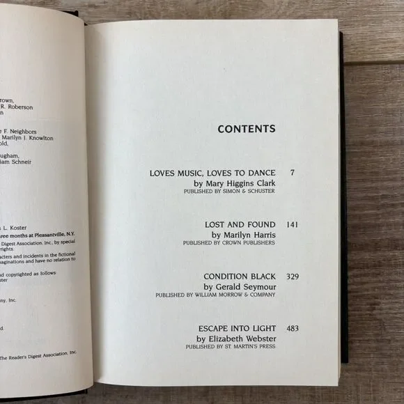 Readers Digest Condensed Books Volume 6 1991 Hardcover Office Home Decor Clark - Picture 13 of 14